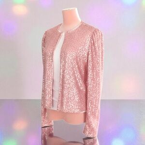 ChicMe New Pink Sequin Sparkling Top Jacket Large